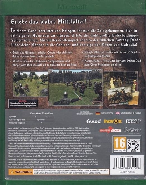 Mount and Blade Warband - XBOX One (B Grade) (Genbrug)